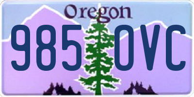 OR license plate 985OVC