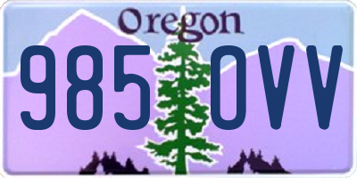 OR license plate 985OVV