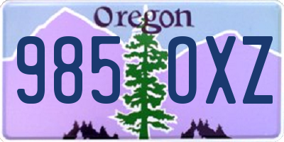 OR license plate 985OXZ