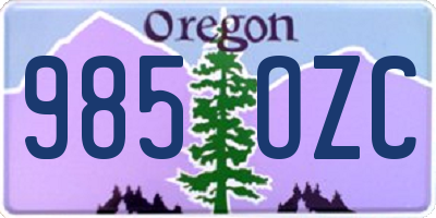 OR license plate 985OZC