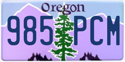 OR license plate 985PCM