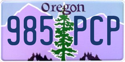 OR license plate 985PCP