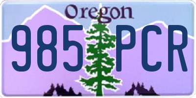 OR license plate 985PCR