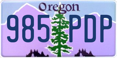 OR license plate 985PDP