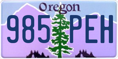 OR license plate 985PEH