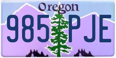 OR license plate 985PJE