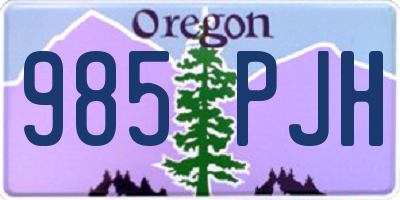 OR license plate 985PJH