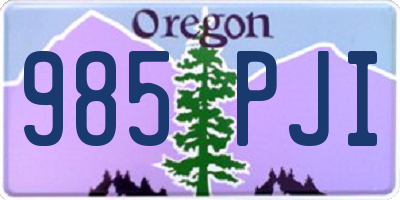 OR license plate 985PJI