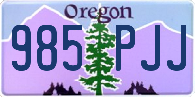 OR license plate 985PJJ