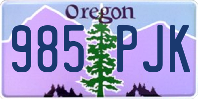 OR license plate 985PJK
