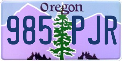 OR license plate 985PJR