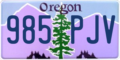 OR license plate 985PJV