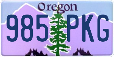 OR license plate 985PKG