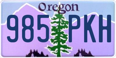 OR license plate 985PKH