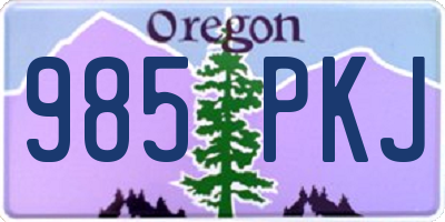 OR license plate 985PKJ