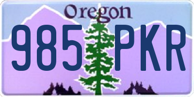 OR license plate 985PKR