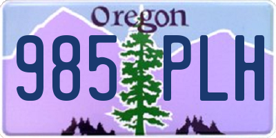 OR license plate 985PLH