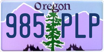 OR license plate 985PLP