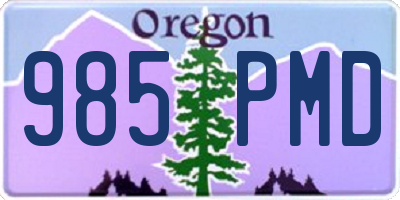 OR license plate 985PMD