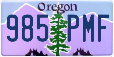 OR license plate 985PMF