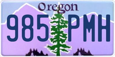 OR license plate 985PMH