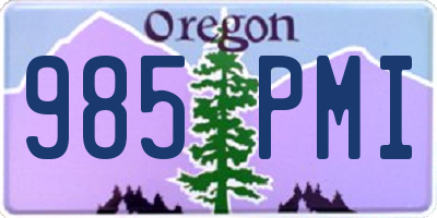 OR license plate 985PMI