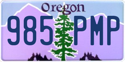 OR license plate 985PMP