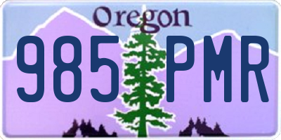 OR license plate 985PMR