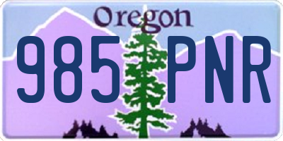 OR license plate 985PNR