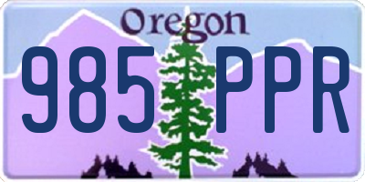 OR license plate 985PPR