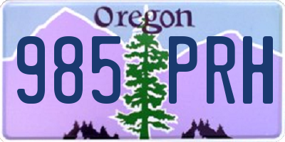 OR license plate 985PRH