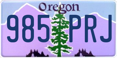 OR license plate 985PRJ
