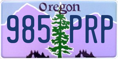OR license plate 985PRP