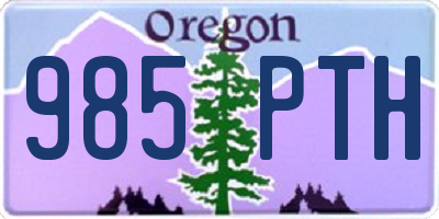 OR license plate 985PTH
