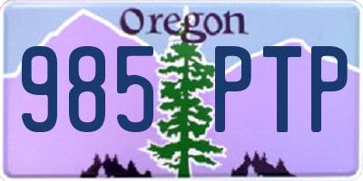 OR license plate 985PTP