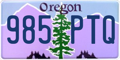 OR license plate 985PTQ