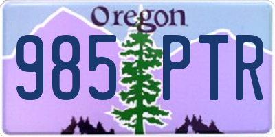 OR license plate 985PTR