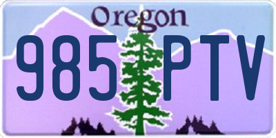 OR license plate 985PTV