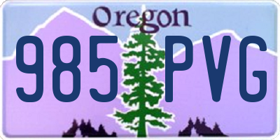 OR license plate 985PVG