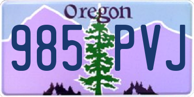 OR license plate 985PVJ