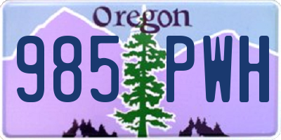 OR license plate 985PWH