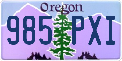 OR license plate 985PXI