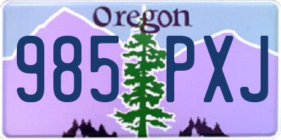 OR license plate 985PXJ