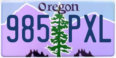 OR license plate 985PXL