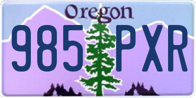 OR license plate 985PXR