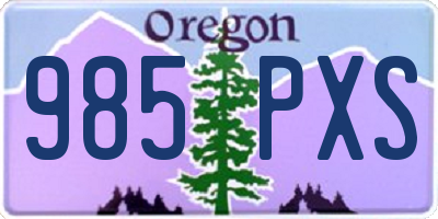 OR license plate 985PXS