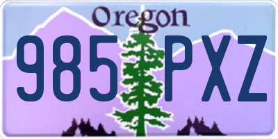 OR license plate 985PXZ