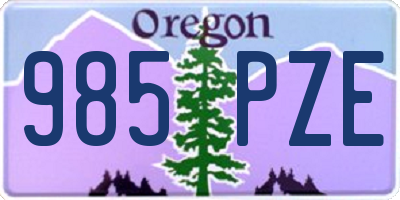 OR license plate 985PZE