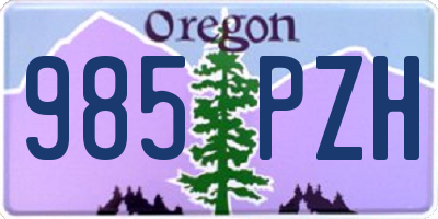 OR license plate 985PZH