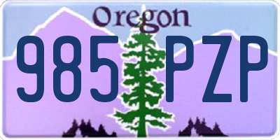 OR license plate 985PZP